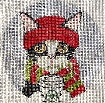 Keeping Warm Cat Round STITCH GUIDE PPD8520sg