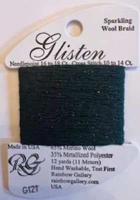 GL121 DARK TEAL GLISTEN THREAD by Rainbow Gallery-GL121