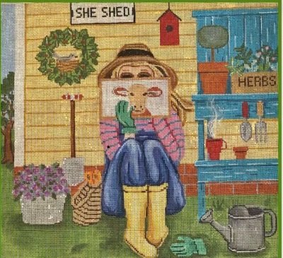 GARDENING STITCHING GIRL by Gayla Eliot STITCH GUIDE ONLY GEP334sg