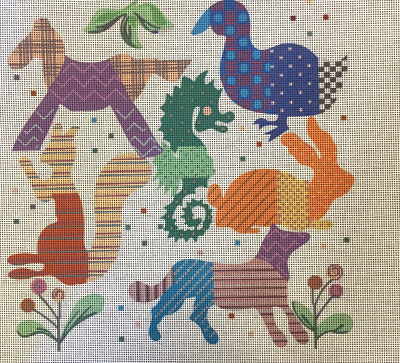 GSK 403-13 ANIMAL PATCHWORK by Gone Stitching