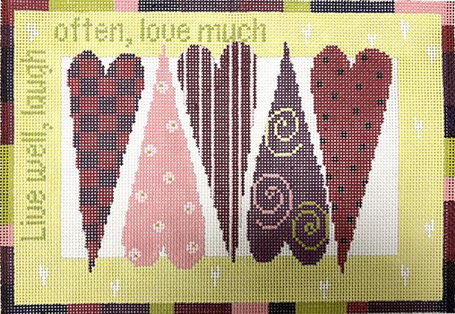 PIP-P-F-012 FIVE HEARTS 13CT by Pippin Studios
