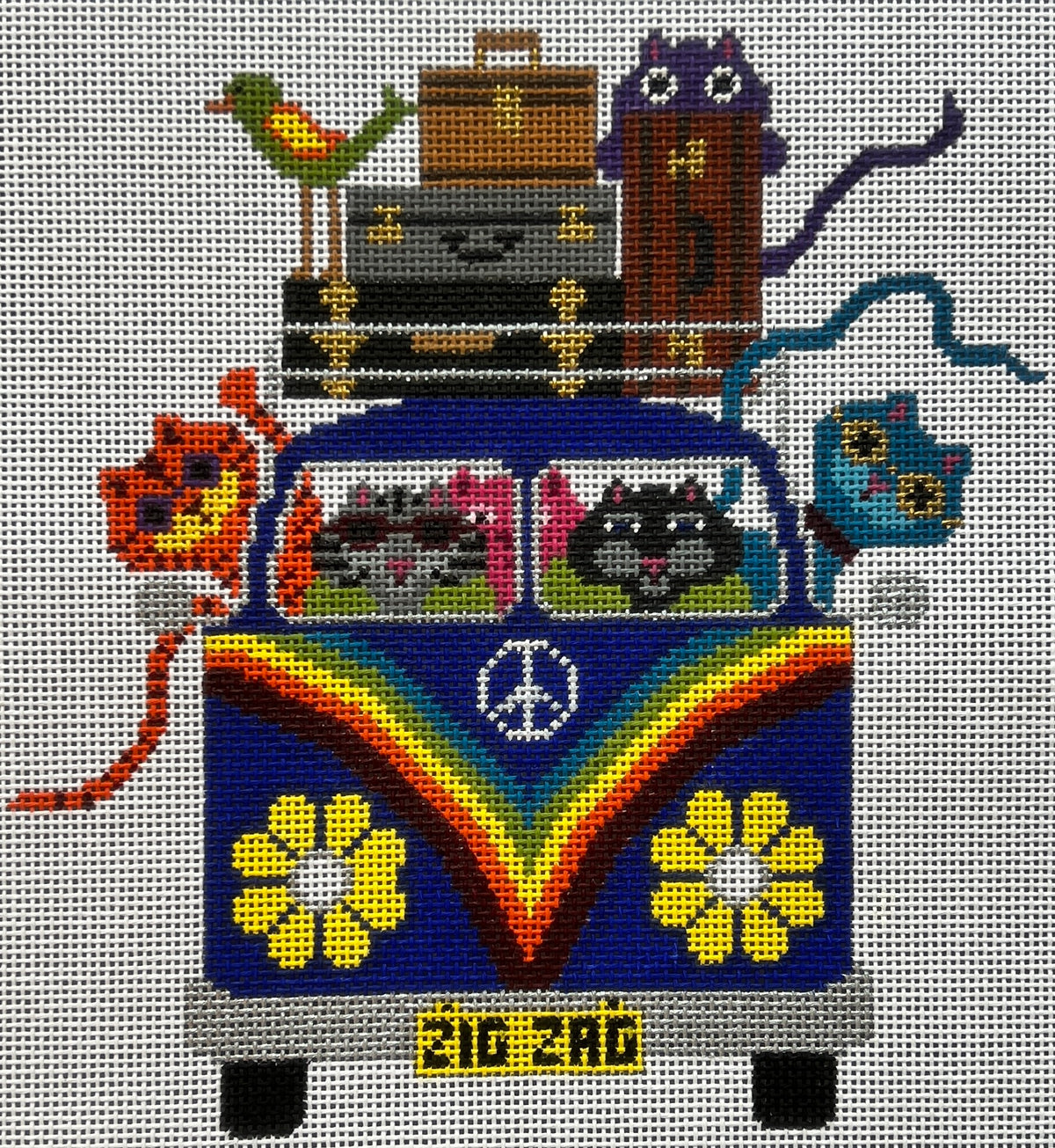 ZIG ZAG Animals on the Bus by JP Needlepoint JPIP A310