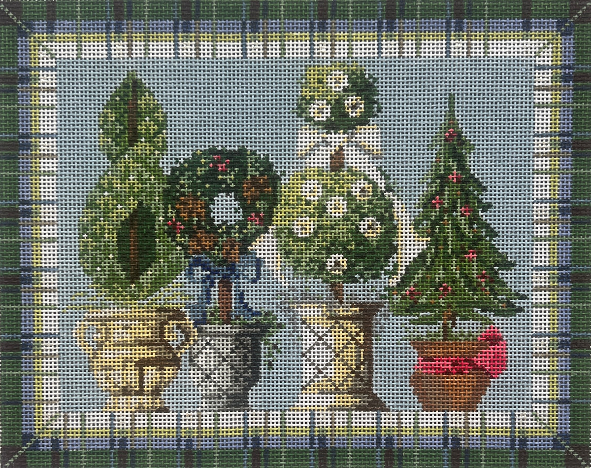Wintertime Topiaries by Kelly Clark KCN-903 including stitch guide