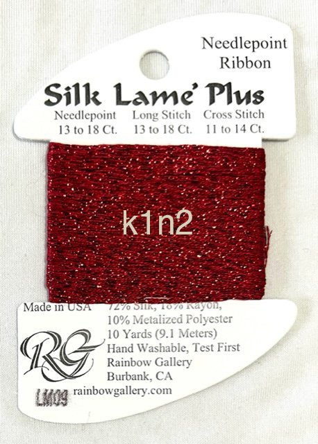 SLM09 - DARK RED 09 SILK LAME BRAID PLUS