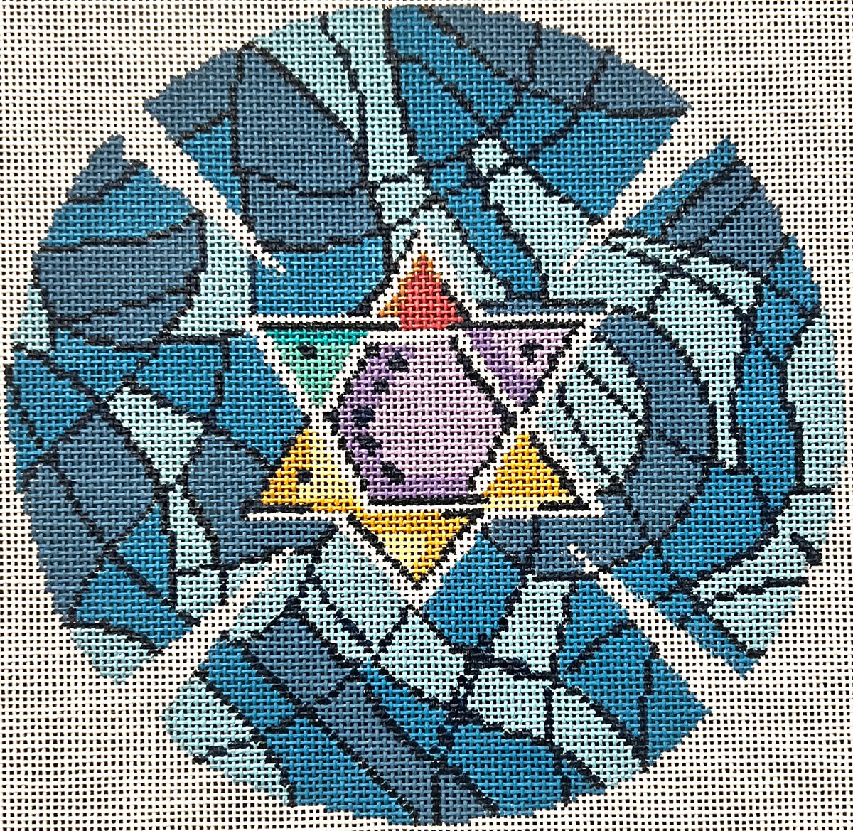 KPPF 358 Blue Kepah with Colorful Star by Katherine Parfet