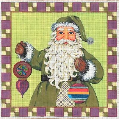 SG181081-SANTA SQUARES by Sandra Gilmore
