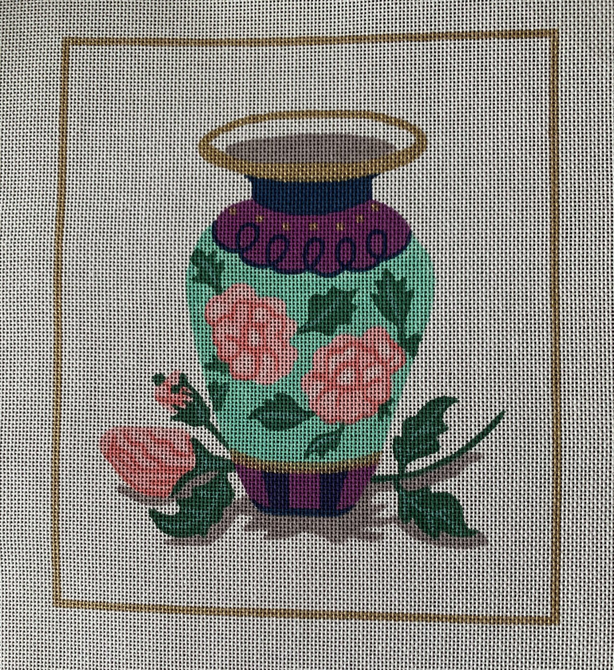 CLEARANCE - C-SH1721 - VASE WITH ROSES