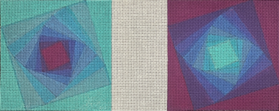 ZEAX127-18 SQUARE MAELSTROM AQUA PURPLE by ZECCA DESIGNS