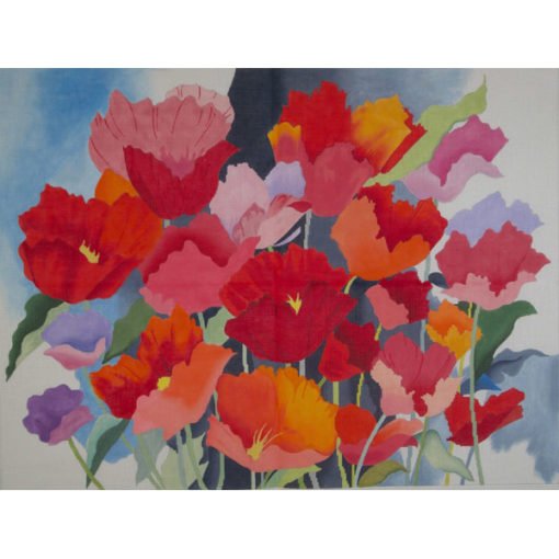 AP1708 LARGE WATERCOLOR POPPIES by Alice Peterson