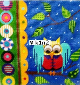 AP2146-SMALL BOY OWL TURQUOISE BY ALICE PETERSON