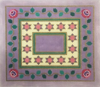 APEA101 ROSES ON LAVENDER TALLIS BAG by Alice Peterson