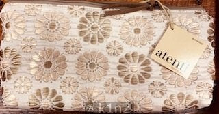 Gold Floral Small Clutch Bag by Atenti Atenti B73JEB