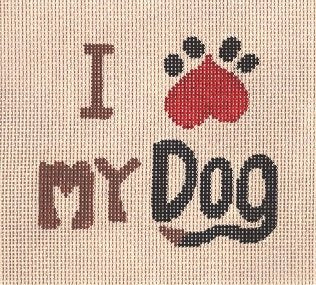CBKLMSS07-I LUV MY DOG by CBK NEEDLEPOINT