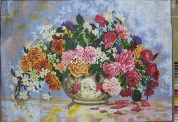CDA12965-LARGE VASE OF FLOWERS by Collection d'Art