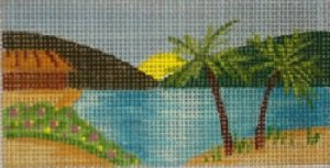 CSACF2C7 BEACHSCENE with LEAF WRISTLET by Cheryl Schaeffer