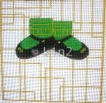 DRShoe9-SHOES WITH GREEN SOCKS BY DEE ROSS