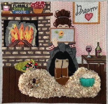 WINTER STITCHING GIRL by Gayla Eliot STITCH GUIDE GEP288sg
