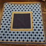 GS130BL NAVY BLUE WOVEN TEFILLIN BAG by Gone Stitching