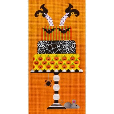 WITCH IN A CAKE BY JP NEEDLEPOINT - JPH39