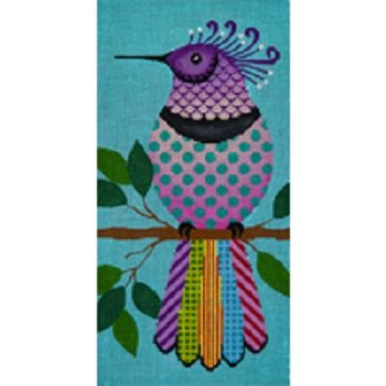 JPIP B 104 COLORFUL KRA KRA BIRD PURPLE by JP Needlepoint