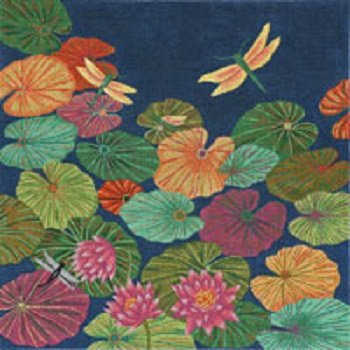 DRAGONFLIES ON LILY PADS by JP Needlepoint - JPB240