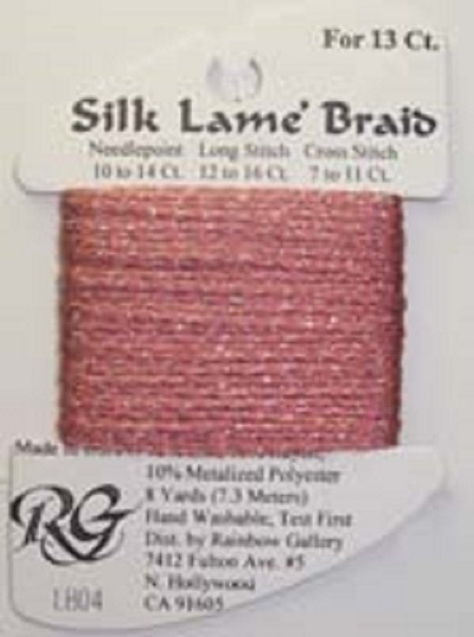 04 ANTIQUE ROSE SILK LAME BRAID