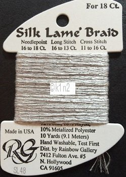48 SILVER SILK LAME BRAID