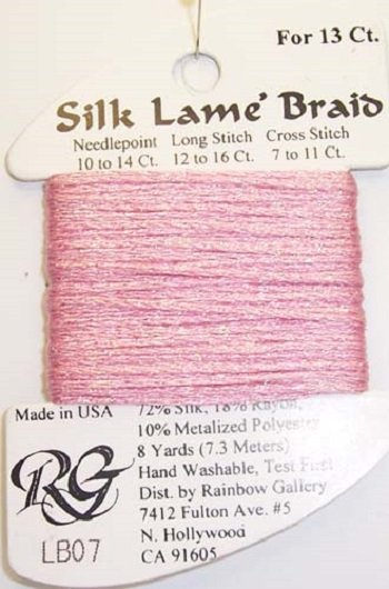 07 PINK SILK LAME BRAID