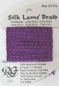 84 DARK ORCHID SILK LAME BRAID