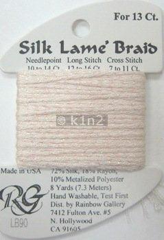 90 BARELY PINK SILK LAME BRAID