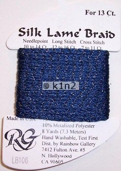 106 DARK DENIM SILK LAME BRAID