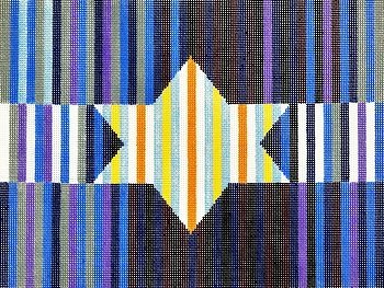 LeeJ155-BLUE AGAM STYLE TALLIS by Lee's Needlearts