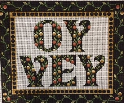 MIN2529 OY VEY by Mindy Needlepoint 18 count