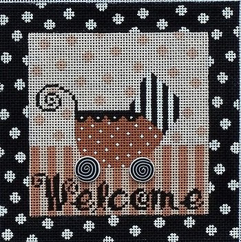 MIN30C WELCOME BUGGY by Mindy Needlepoint