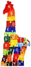 MN0737-GIRAFFE ALPHABET PUZZLE by Magic Needle