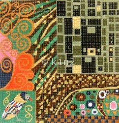 MN1084-KLIMT CHOCOLATE GEOMETRIC by Magic Needle