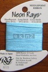 N123 Baby Blue Neon Rays by Rainbow Gallery-NR123