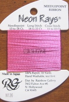 N136 Dark Rose Pink Neon Rays by Rainbow Gallery-NR136