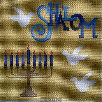 PM11489 SHALOM MENORAH DOVE PICTURE by Patti Mann