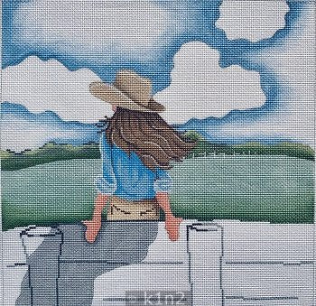 PM20074 COWGIRL ON THE FENCE