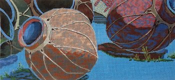PPDSW109 BLUE POTS 4 by Purple Palm Designs