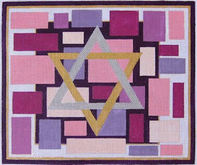 STAR OF DAVID TALLIS BAG PINK by Raymond Crawford STITCH GUIDE RCHO515sg