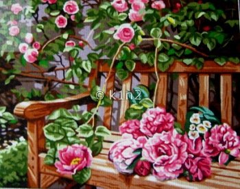 RP142275-Floral Bench by Royal Paris