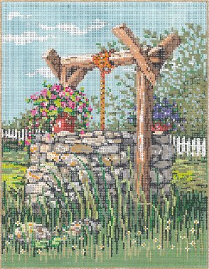 SG181088-WISHING WELL by Sandra Gilmore