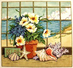 SG13962-SHELLSCAPE 13 ct by SANDRA GILMORE