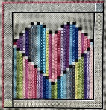 SMF LARGE STRIPED HEART with Stitch Guide by Sew Much Fun