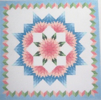 SR1615M-Carnation Star Quilt by Susan Roberts