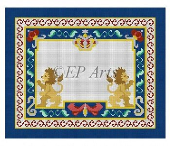 SREP174-CROWNS AND LIONS TALLIS BAG by Susan Roberts