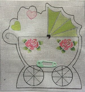 STKID57-LARGE BABY CARRIAGE GIRL by Studio2