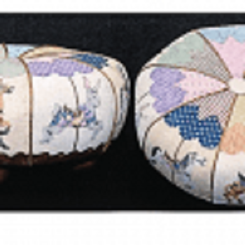 SG18330 CAROUSEL I HORSES TUFFET  SET 4 CANVASES by Sandra Gilmore